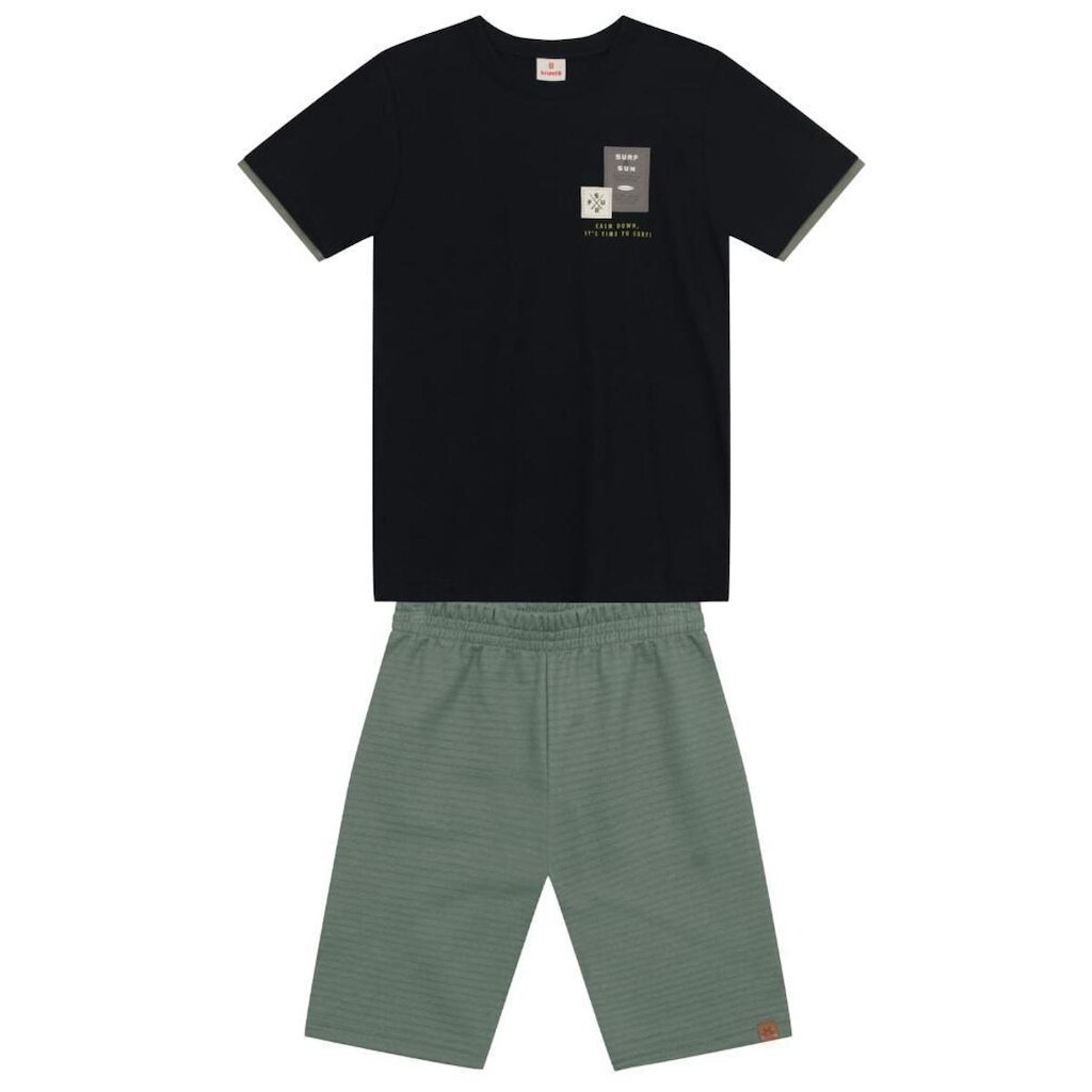 Conjunto infantil menino texturizado Brandili