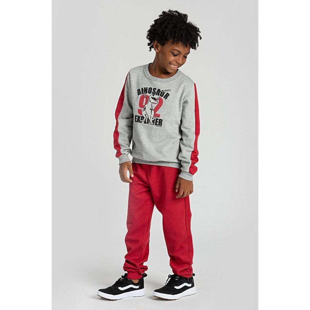 Conjunto Infantil Mescla Moletom Dinosaur Explorer
