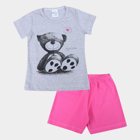 Conjunto Infantil Mia Kids Ursinho Feminino - Mescla é ruim? Conjunto Infantil Mia Kids Ursinho Feminino - Mescla é boa?