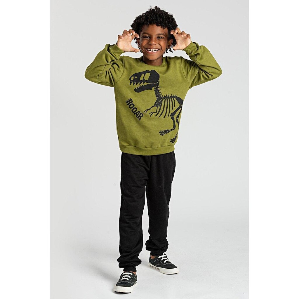 Conjunto Infantil  Moletom  Dino Roar