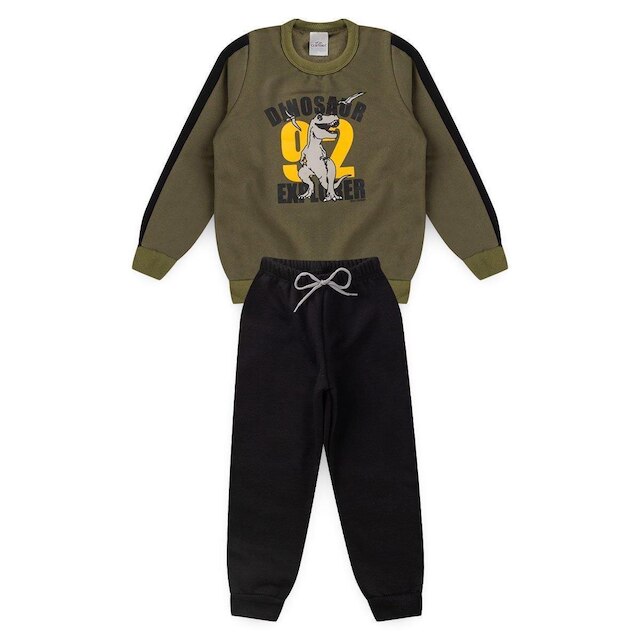 Conjunto Infantil Moletom Dinosaur Explorer