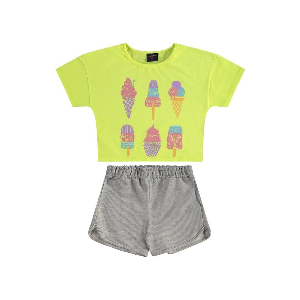 Conjunto Infantil para Menina com Blusa e Shorts Guloseima