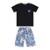 Conjunto Infantil para Menino com Camiseta e Bermuda Guloseima - Preto
