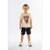 Conjunto Infantil para Menino com Camiseta e Bermuda Up Baby - Bege