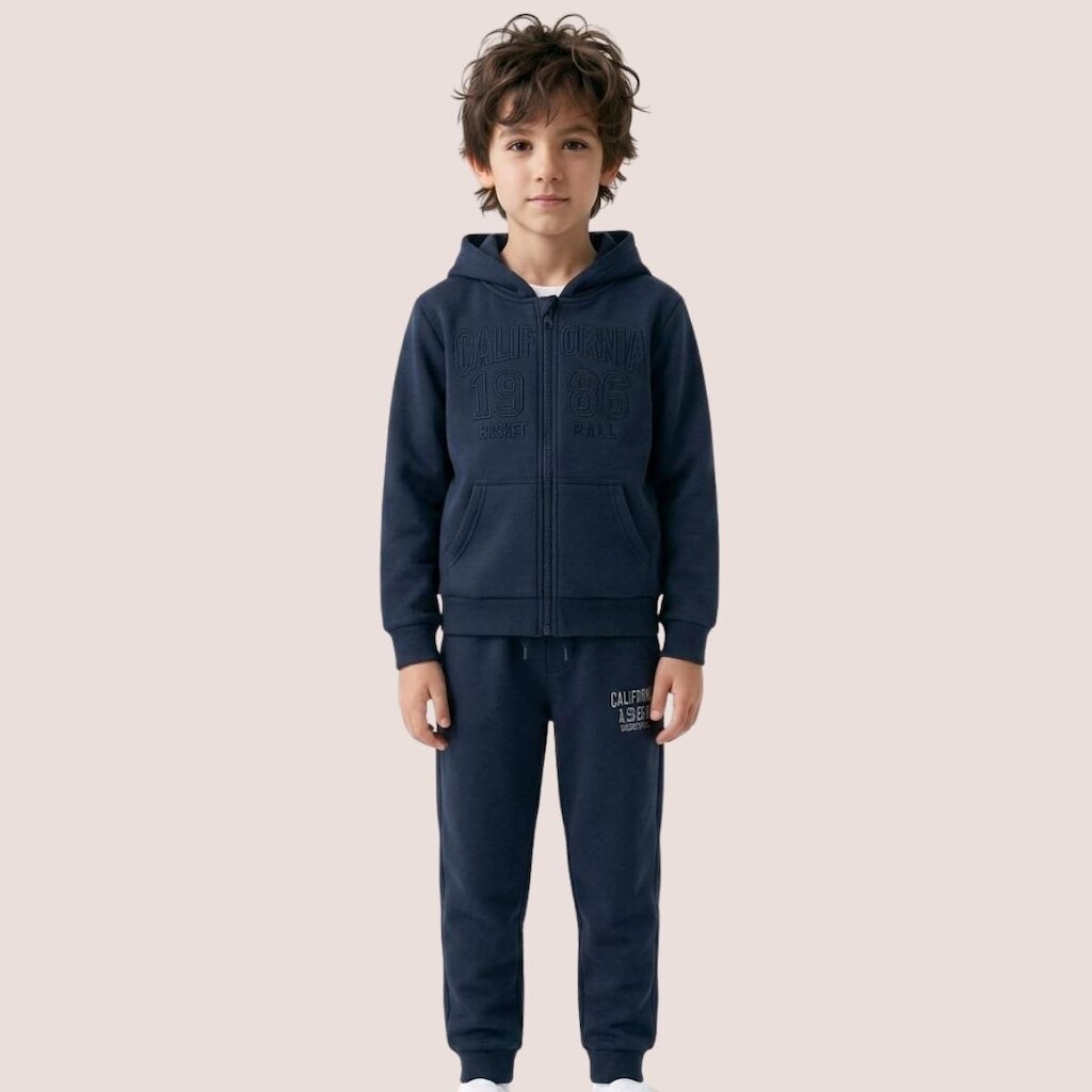 Conjunto Infantil Peluciado Casaco e Calça Fleece