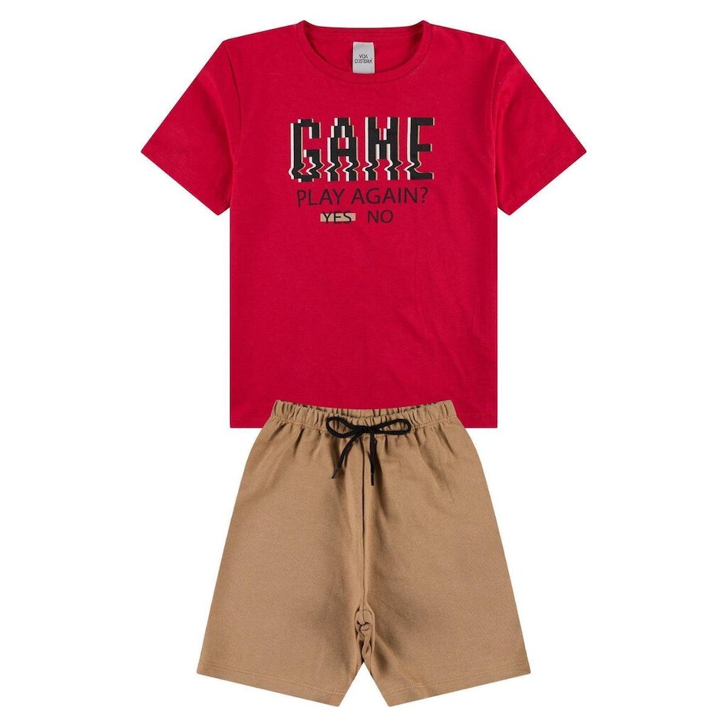 Conjunto Infantil Play Again Vermelho