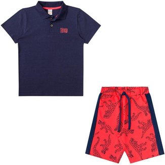 Conjunto Infantil Polo e Bermuda Boca Grande 45944