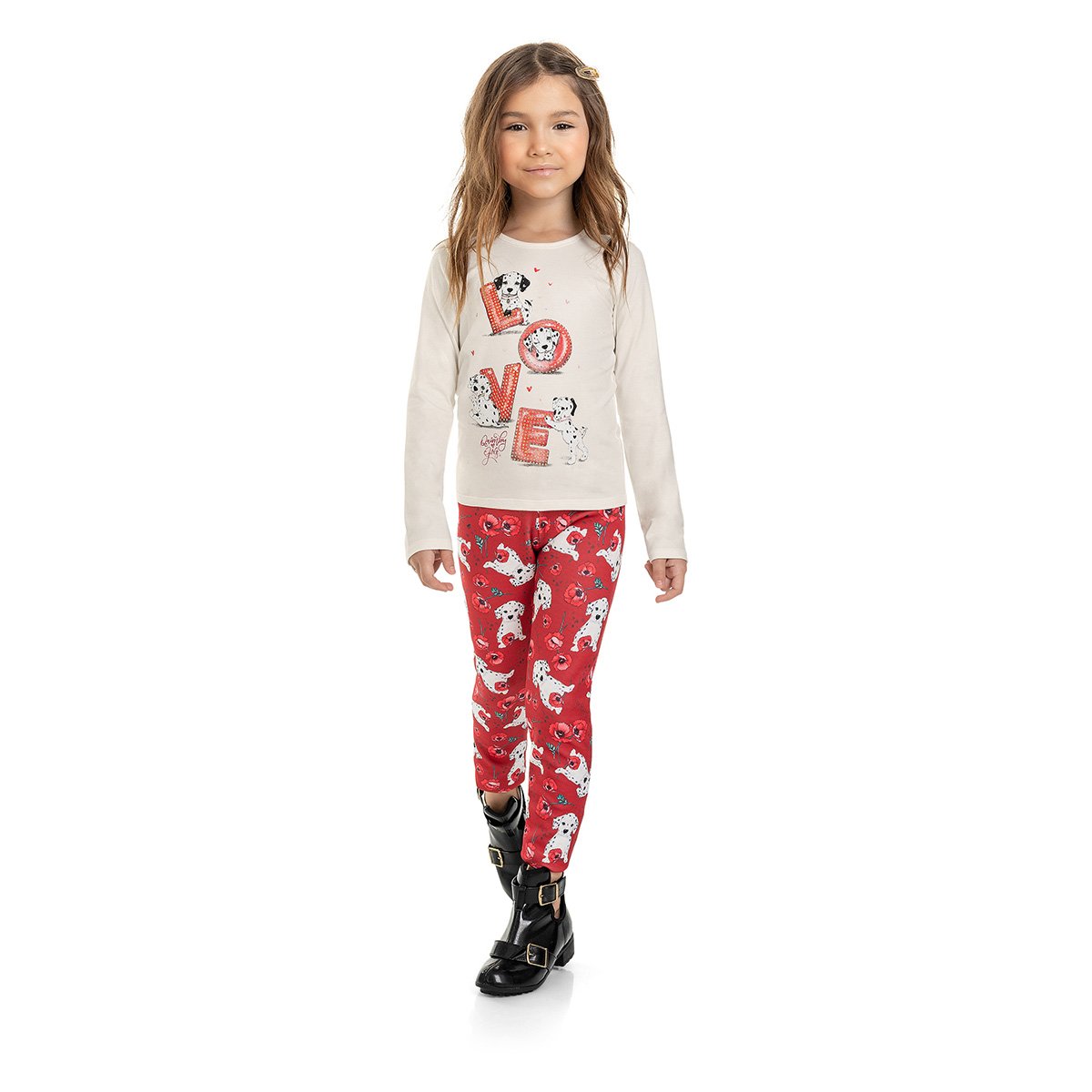 Conjunto Infantil Quimby Cachorrinhos Longo - 1