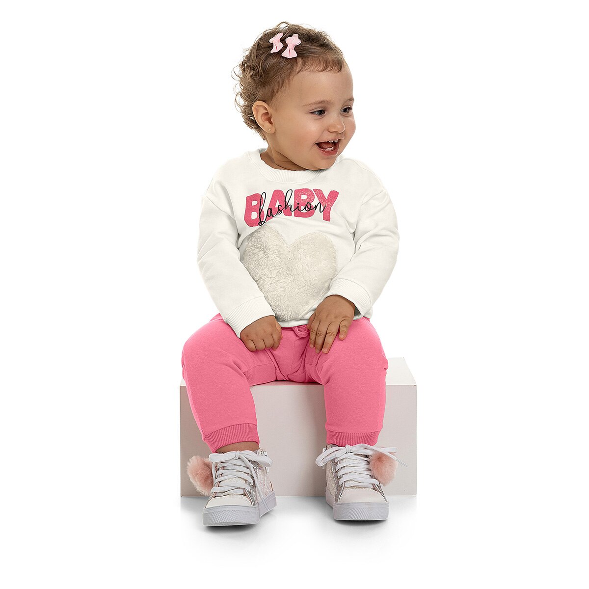 Conjunto Infantil Quimby Coração Feminino - 1