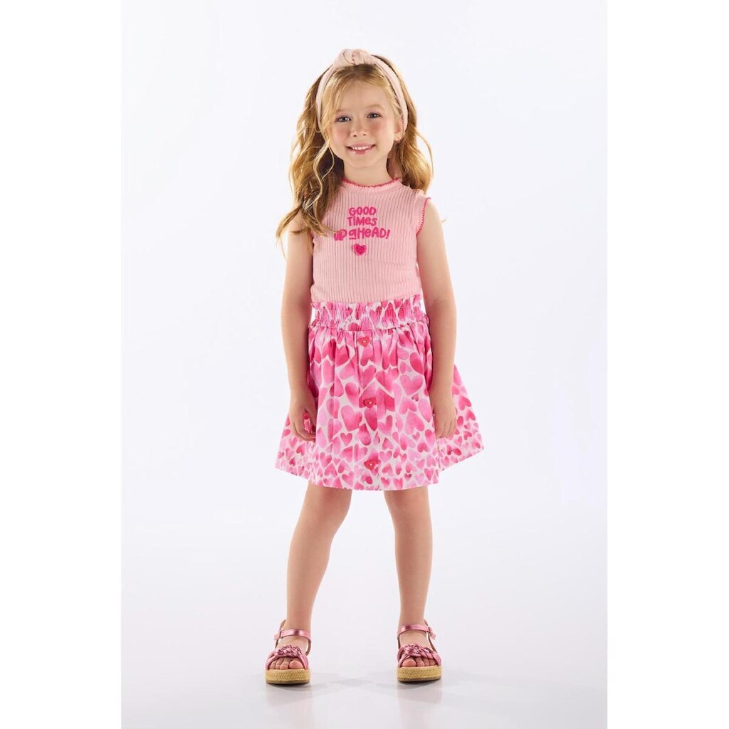 Conjunto Infantil Regata e Saia Up Baby