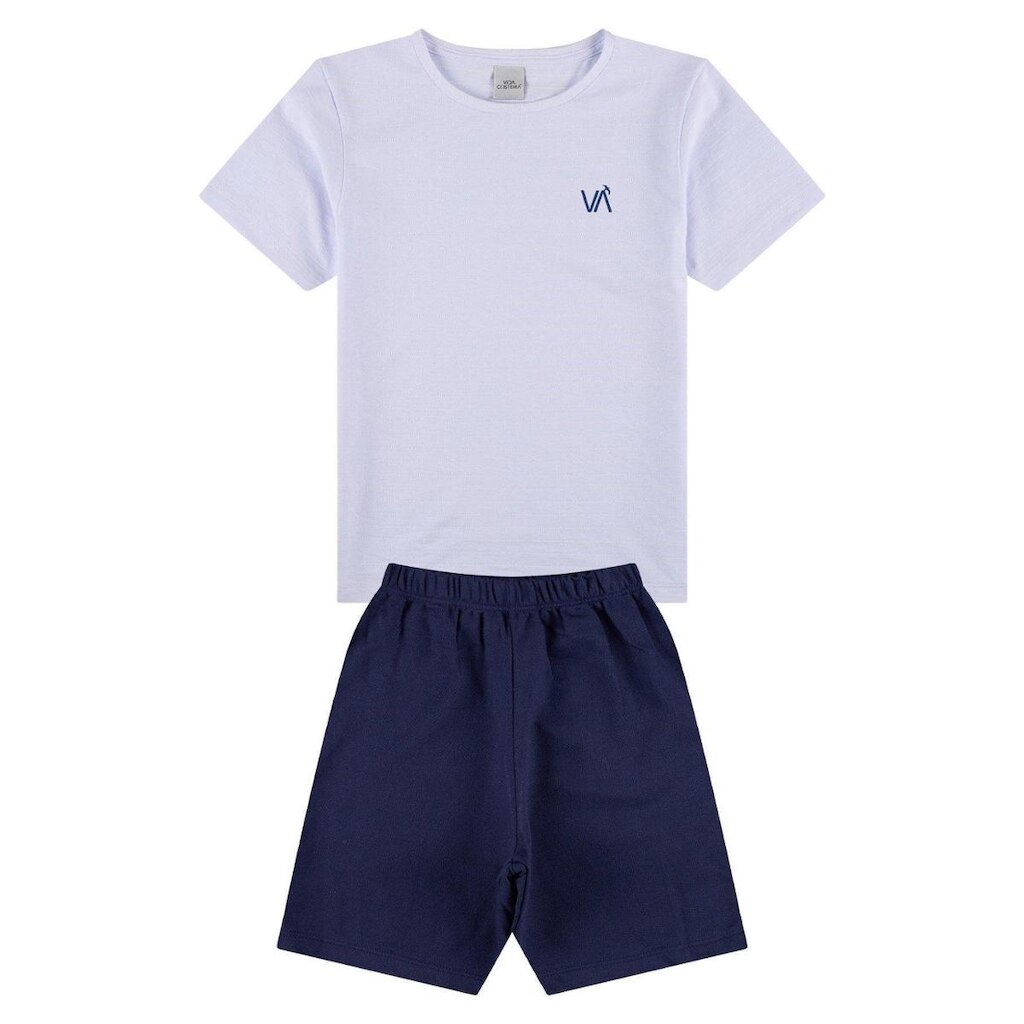 Conjunto Infantil Ribana Aplique Branco