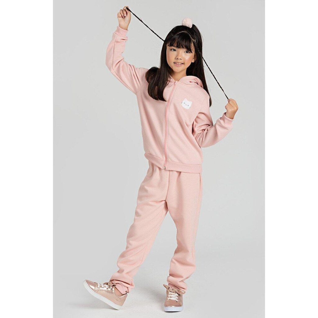 Conjunto Infantil Rosa Bebê Gatinha