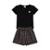 Conjunto Infantil Shiny Heart Preto - Preto