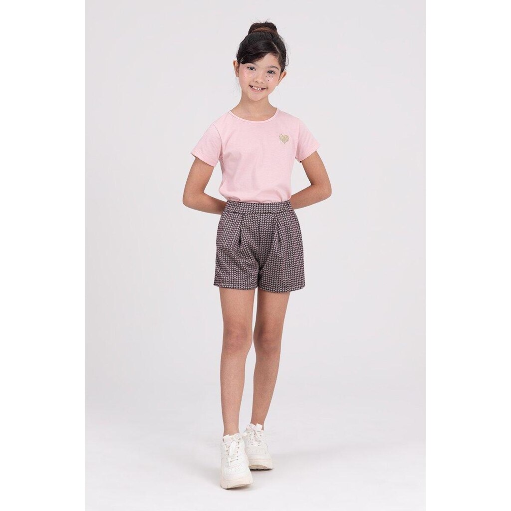 Conjunto Infantil Shiny Heart Rosa Claro