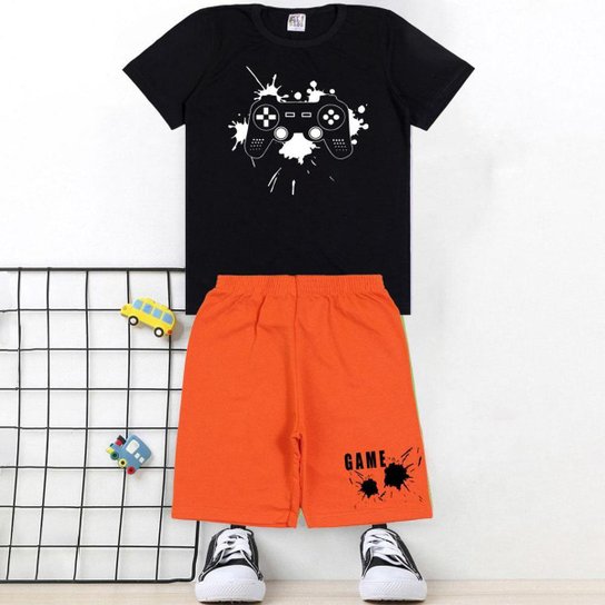 Conjunto Infanto Juvenil Masculino Camiseta e Shorts do 4 ao 16