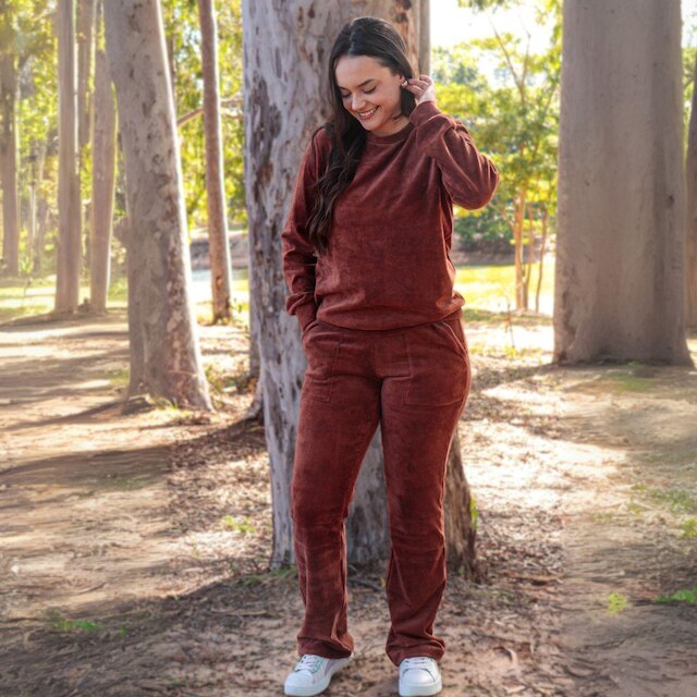 Conjunto Inverno Cotelê Caramelo