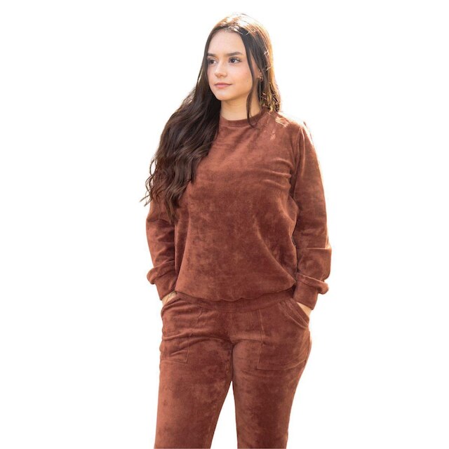 Conjunto Inverno Cotelê Caramelo
