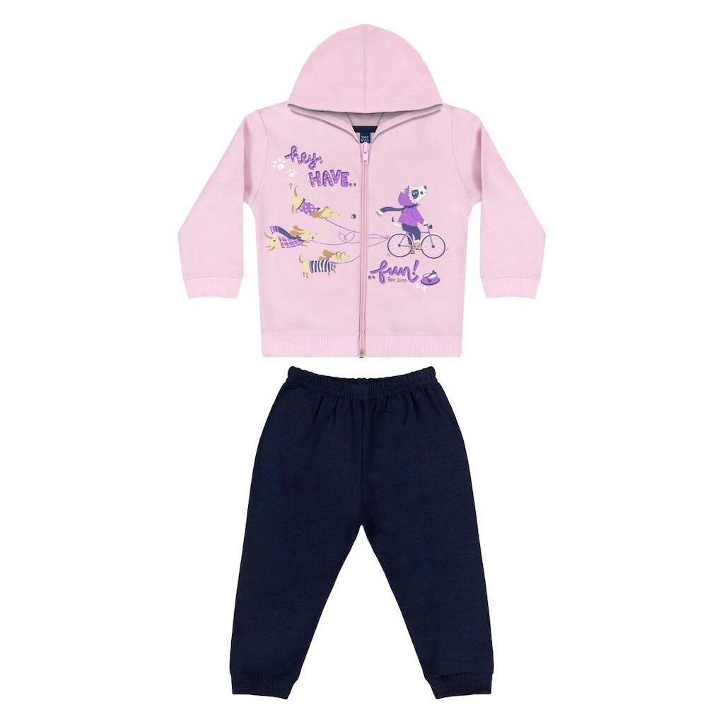 Conjunto Jaqueta e Calça Bebê Menina Bee Loop