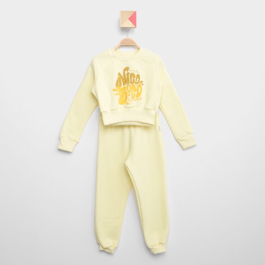 Conjunto Juvenil Nicoboco Cambury Feminino - Amarelo Menor preço em Conjunto Juvenil Nicoboco Cambury Feminino - Amarelo