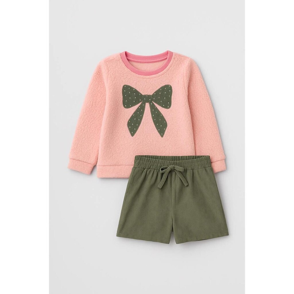 Conjunto Kukie Infantil Inverno Blusão e Shorts Menina