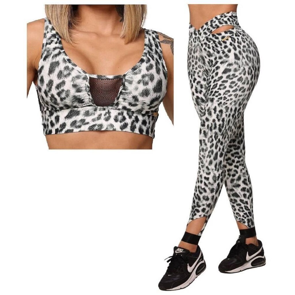 Conjunto Legging Inside Empina Bumbum + Top Snow Coat Moving