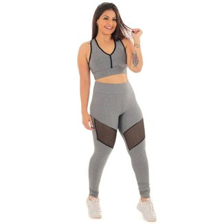 Conjunto legging telinha com top