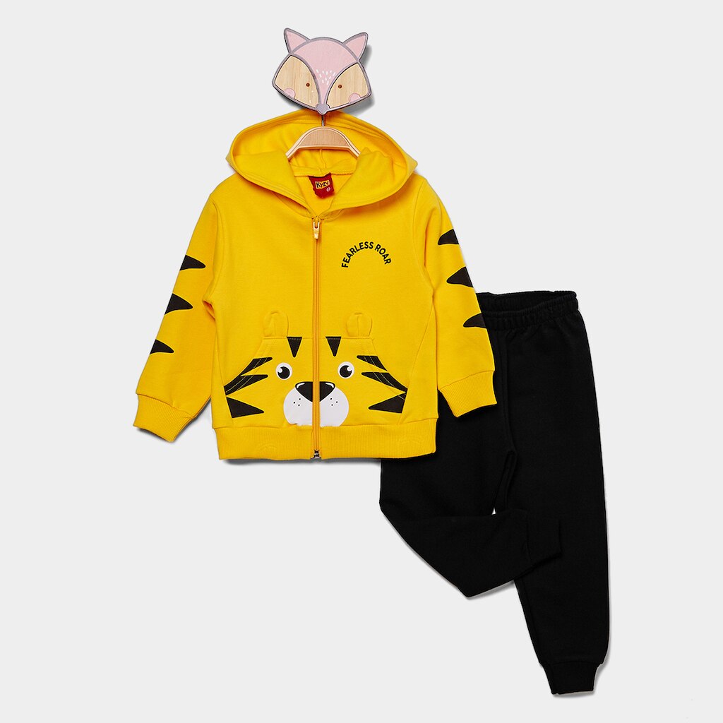 Conjunto Longo Moletom Infantil Kyly Capuz Menino
