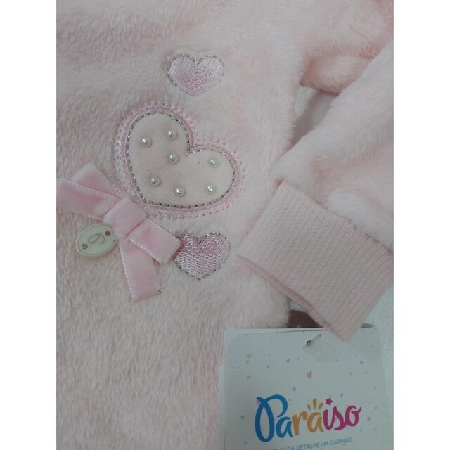 Conjunto Luxo Casaco Pelo + Calça Bebê Menina Paraiso 13071