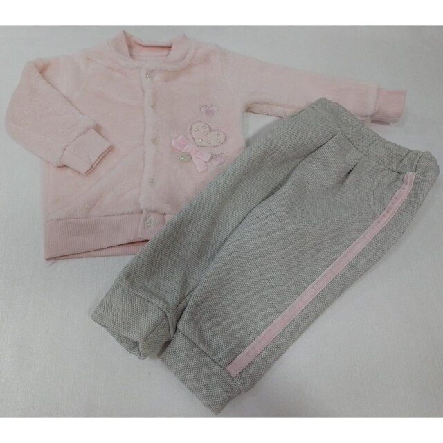 Conjunto Luxo Casaco Pelo + Calça Bebê Menina Paraiso 13071