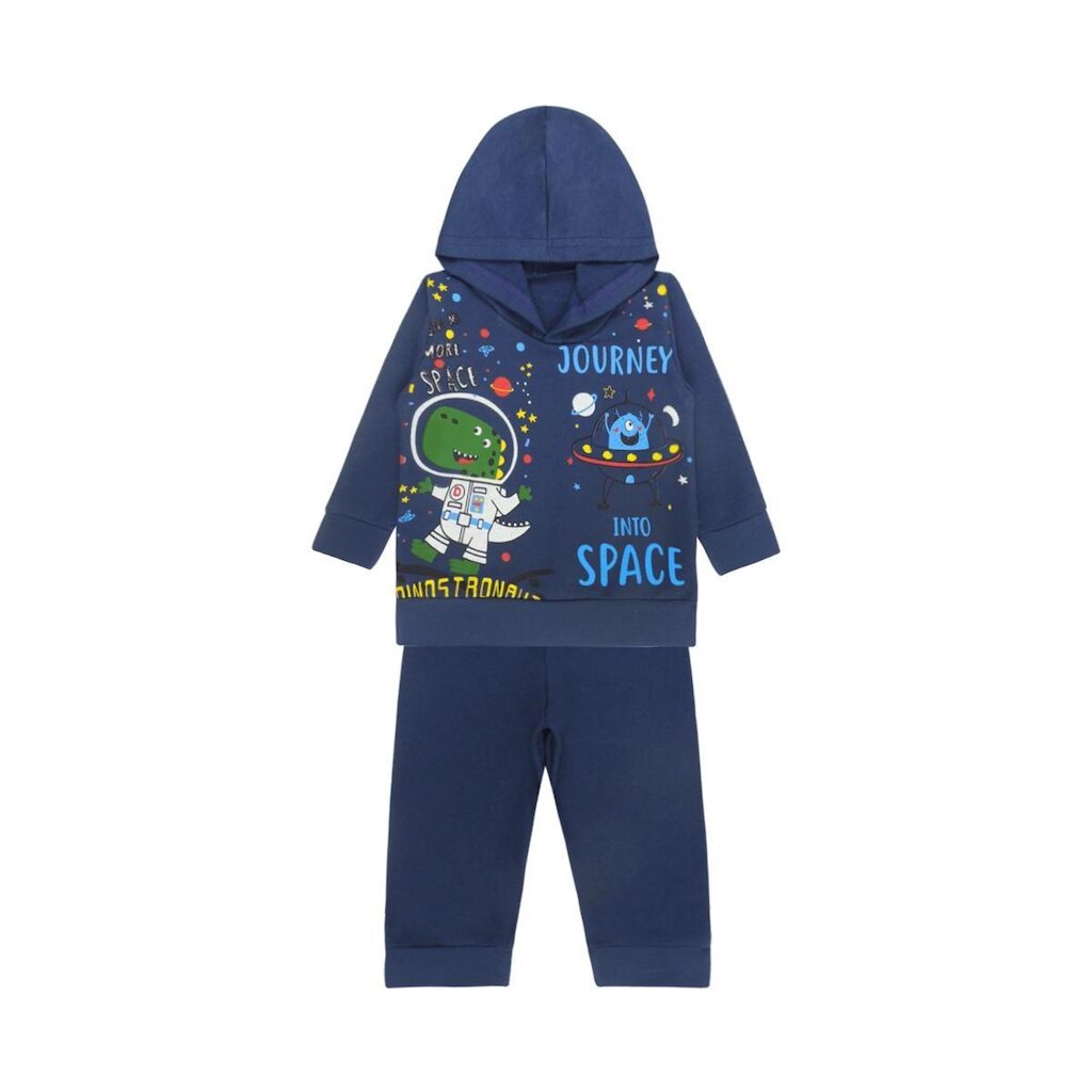Conjunto Marinho de Moletom com Capuz - Big Bless