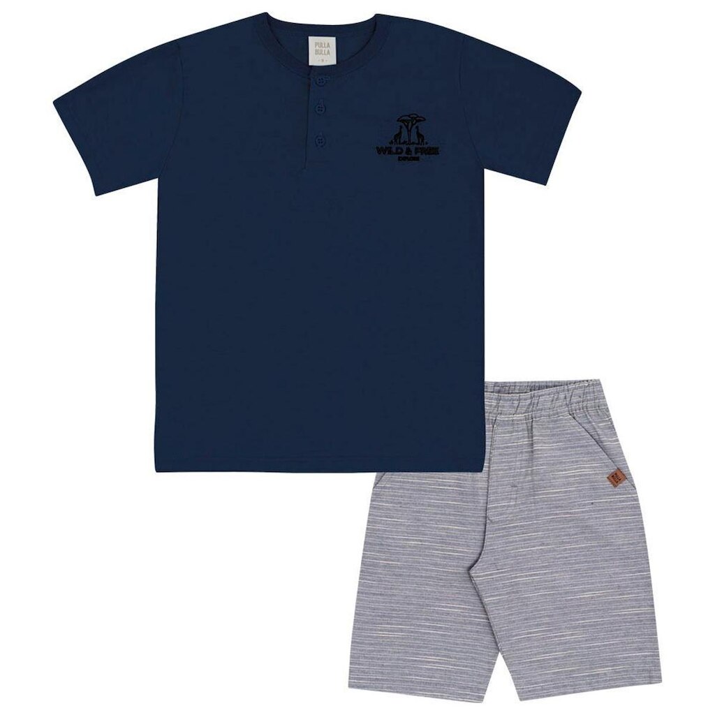 Conjunto Marinho Infantil Pulla Bulla Menino - 53483-58