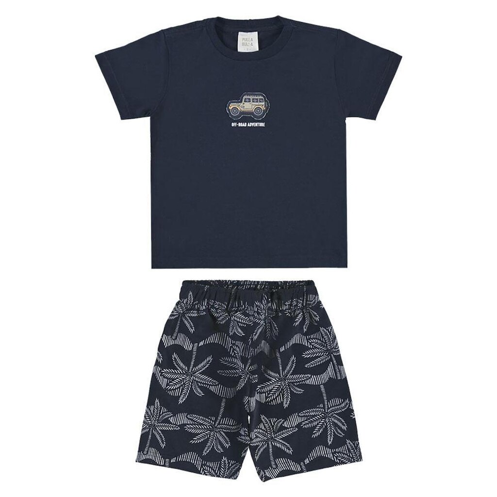 Conjunto Marinho Primeiros Passos Pulla Bulla Menino - 53771-58
