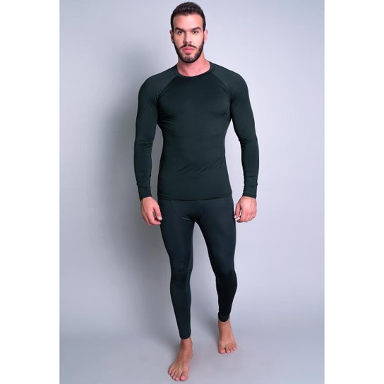 Conjunto Masculina Segunda Pele Térmica Proteção Uv 50+ Mvb Modas - Preto Menor preço em Conjunto Masculina Segunda Pele Térmica Proteção Uv 50+ Mvb Modas - Preto