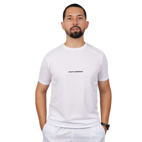 Conjunto Masculino Branco Dry Camiseta Fit + Short Tactel