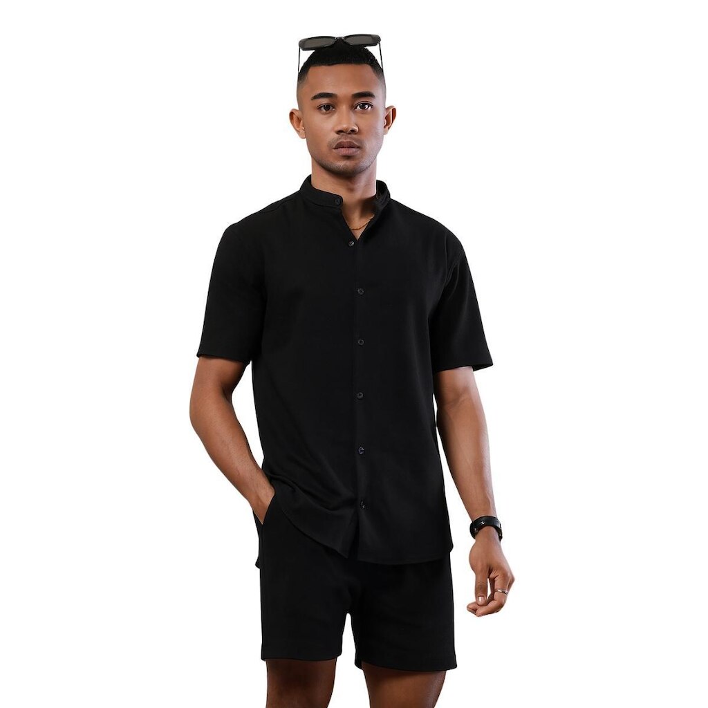 Conjunto Masculino Casual Premium Verão Camiseta e Bermuda Linho Conforto e Estilo