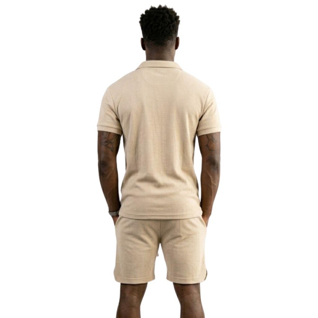 Conjunto Masculino Oversized Suedine Premium Polo e Bermuda