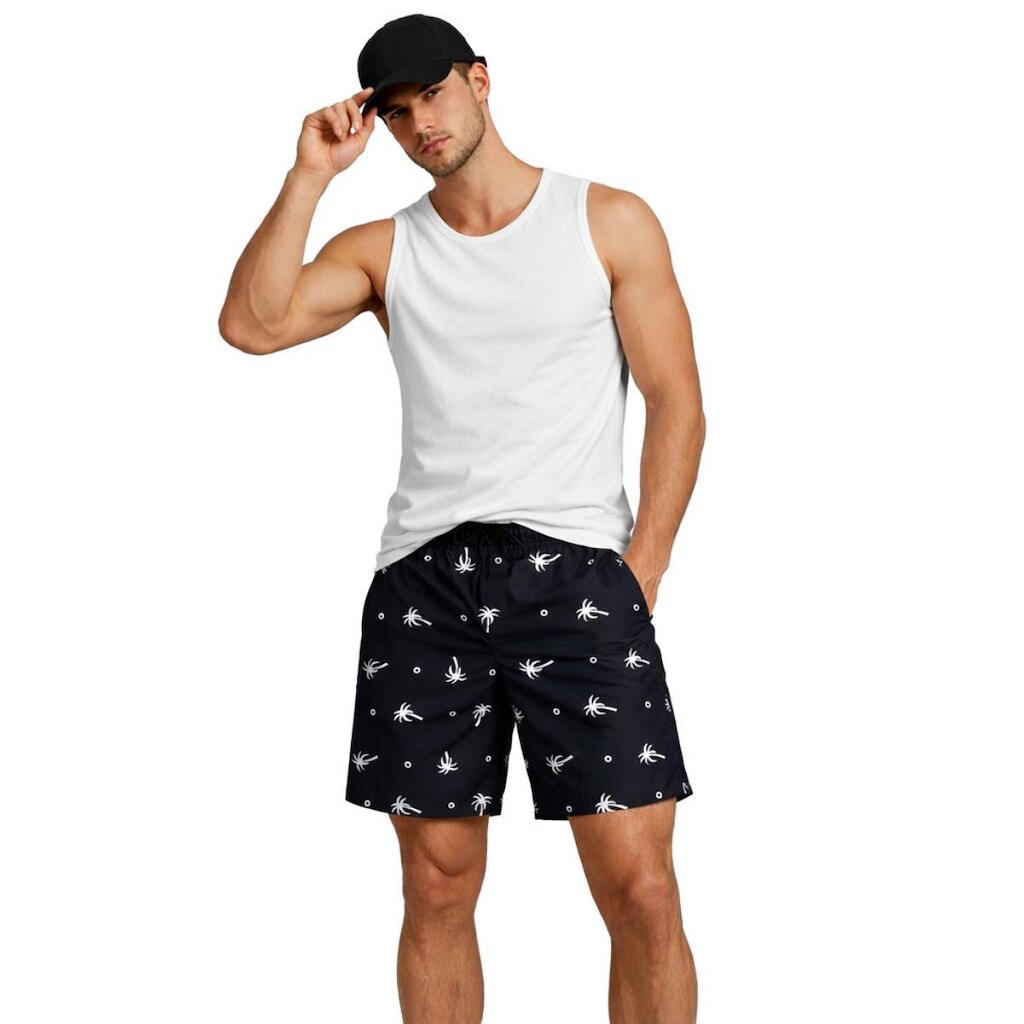 Conjunto Masculino Regata Algodão Short Tactel e Boné Aba Curva Casual Esportivo