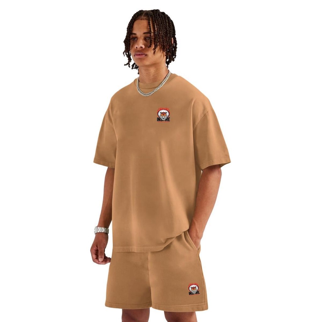 Conjunto Masculino Treino Camiseta Oversized + Bermuda Moletinho Dia a Dia