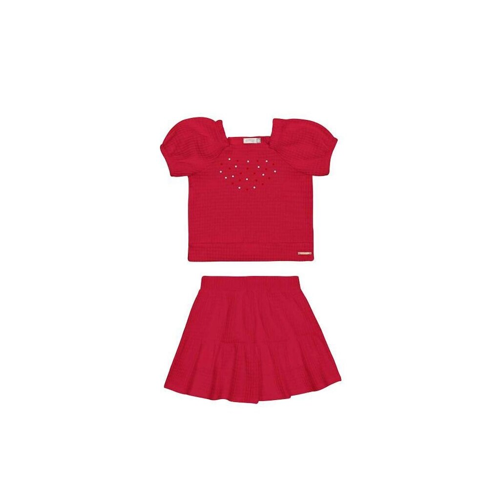Conjunto Menina Blusa e Saia com Short Alakazoo Ref. 46860