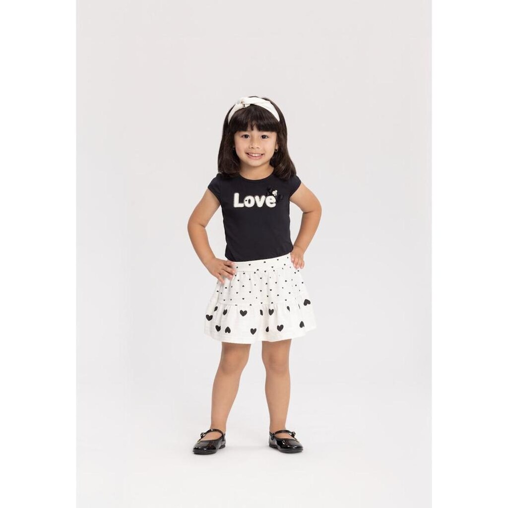 Conjunto Menina Blusa e Saia Short Alakazoo Ref. A0023