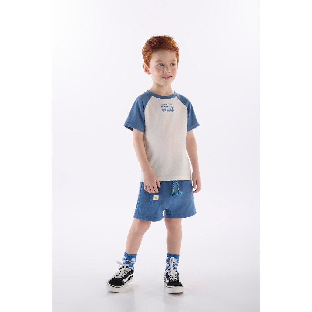 Conjunto Menino Camiseta e Short Três e Já