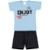 Conjunto Menino Verão com Aplique Caranguejo - JD Kids - Azul Claro
