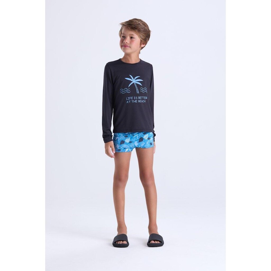 Conjunto Moda Praia Masculino Infantil Coqueiro