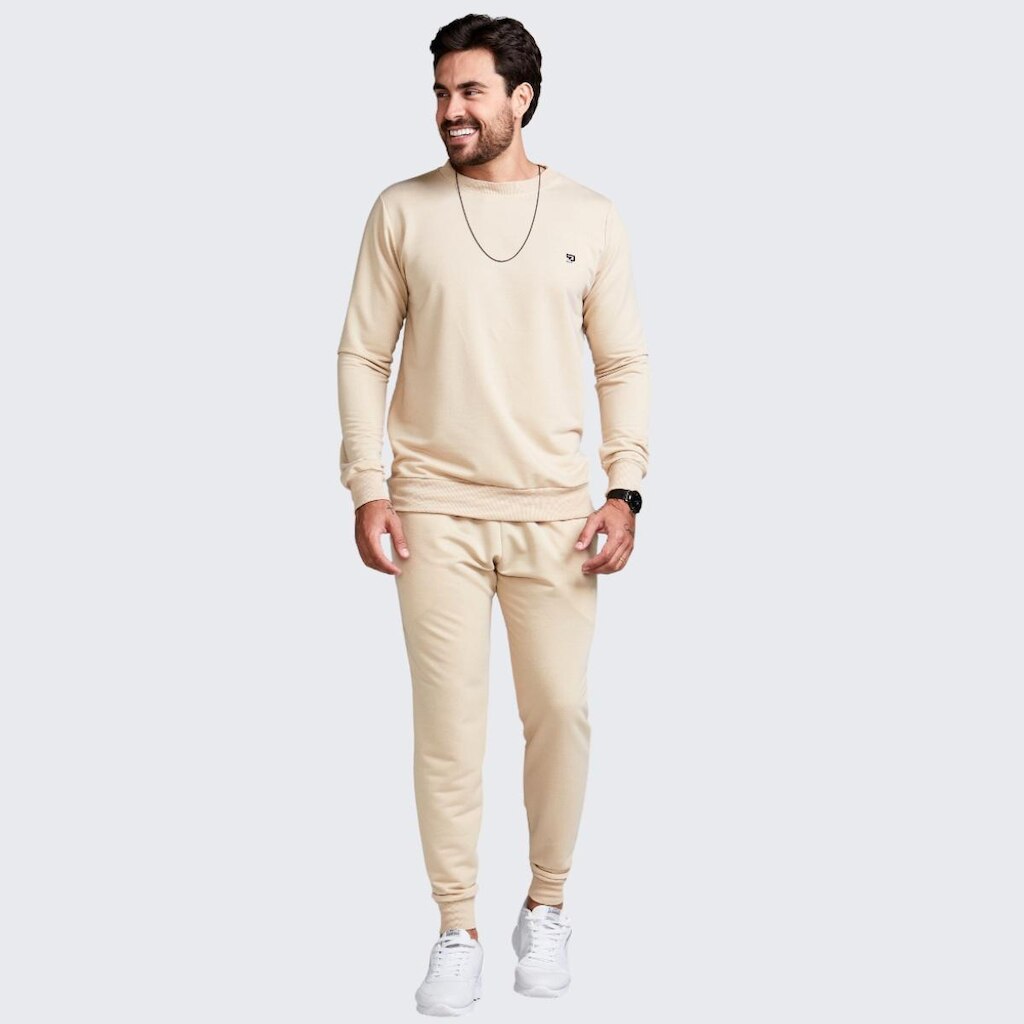 Conjunto Moletinho Masculino Blusa e Calça Ajustável