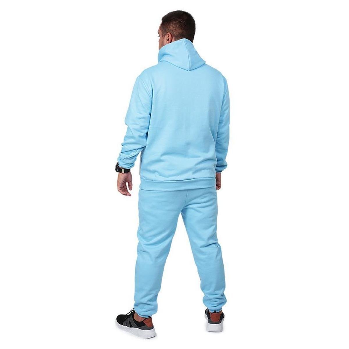 cerulean blue moletom com capuz