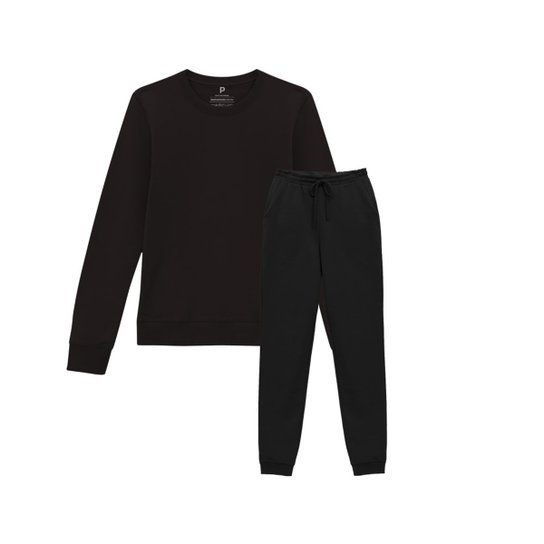 Conjunto Moletom Basicamente Liso Feminino - Preto é ruim? Conjunto Moletom Basicamente Liso Feminino - Preto é boa?
