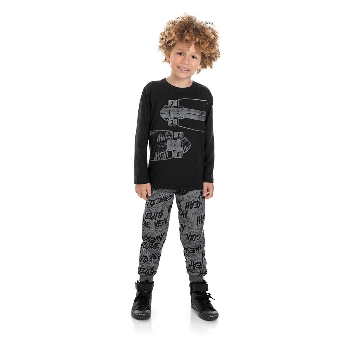 Conjunto Moletom Bee Loop Blusa Malha Skate Masculino - 1