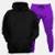 Conjunto Moletom Blusa de Frio Canguru e Calça Moletom Jogging Moleton Roxo - Preto