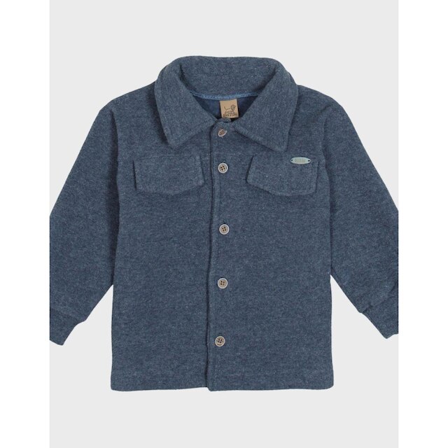 Conjunto Moletom Botão Com CalçaPeluciado Verde Jeans Conforto Essencial Inverno  Bebê P ao GG