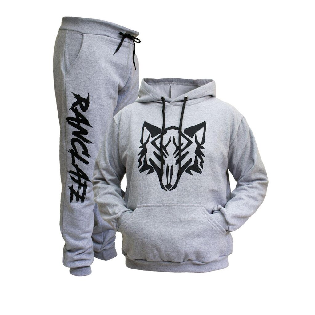 Conjunto Moletom + Calça Algodão Capuz E Bolso Ranclafe
